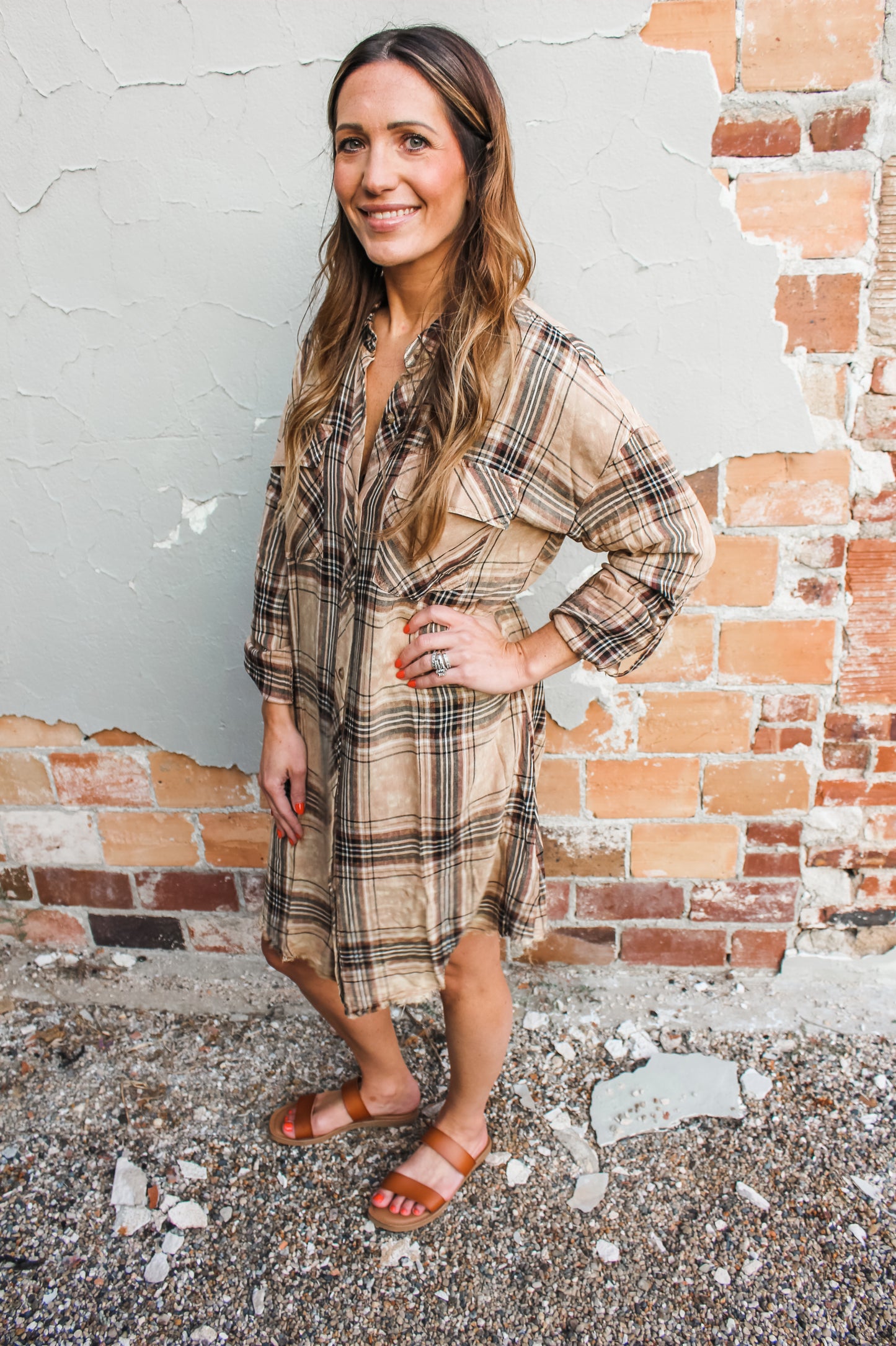 Pumpkin Patch Plaid Dress