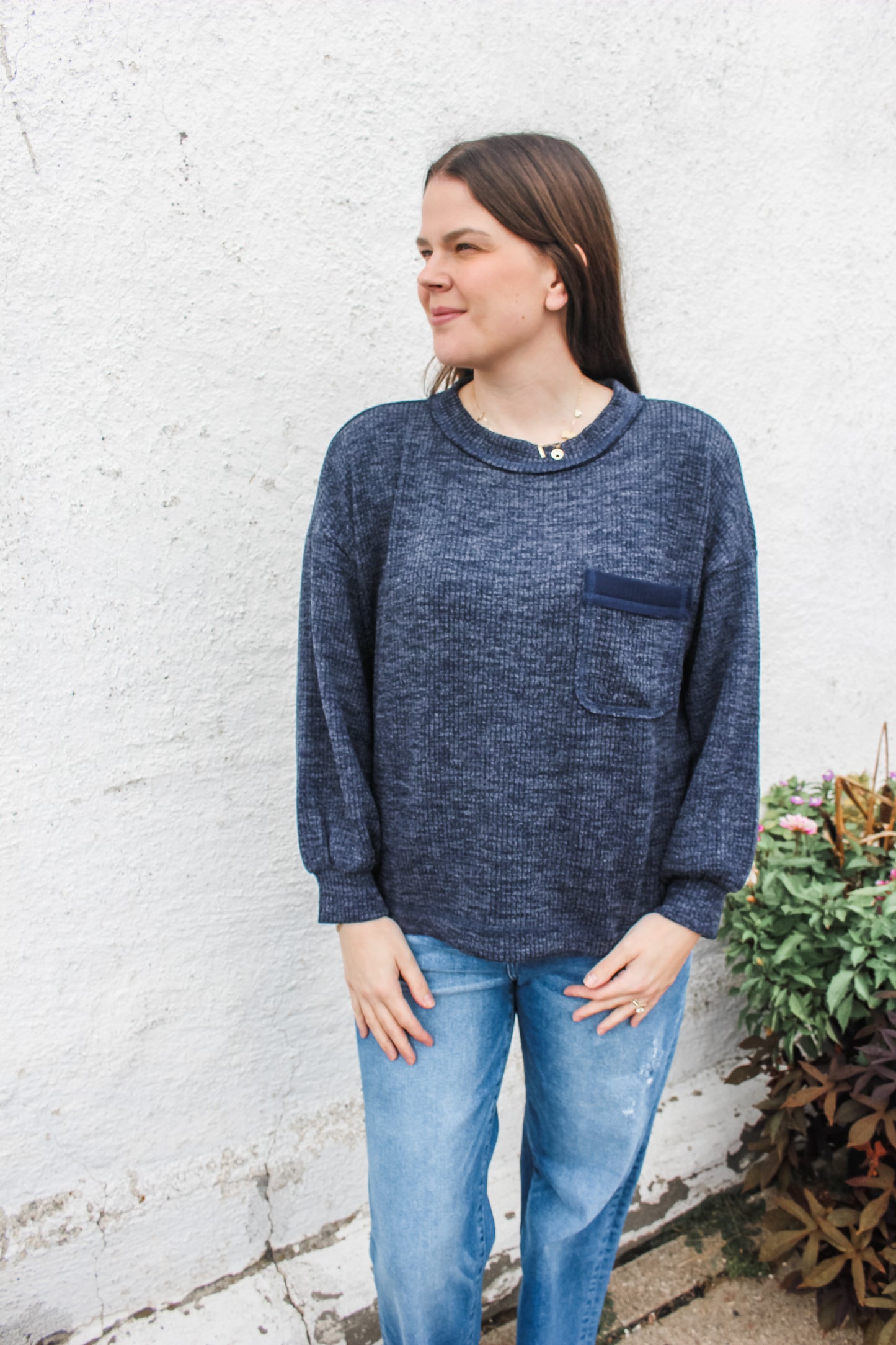 Fall Favorite Top (Navy)