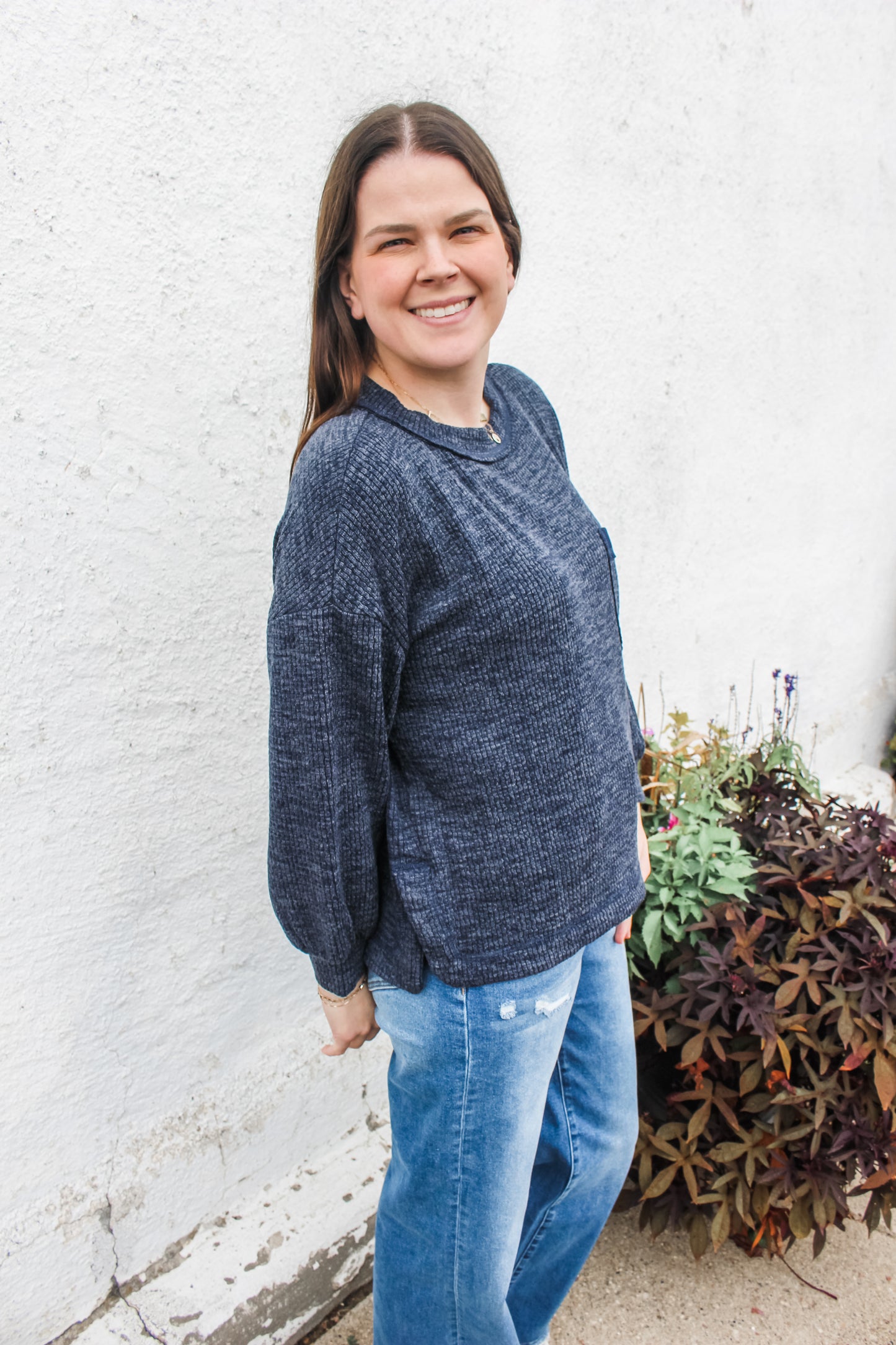 Fall Favorite Top (Navy)