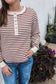 Simply Striped Top (Burgandy)