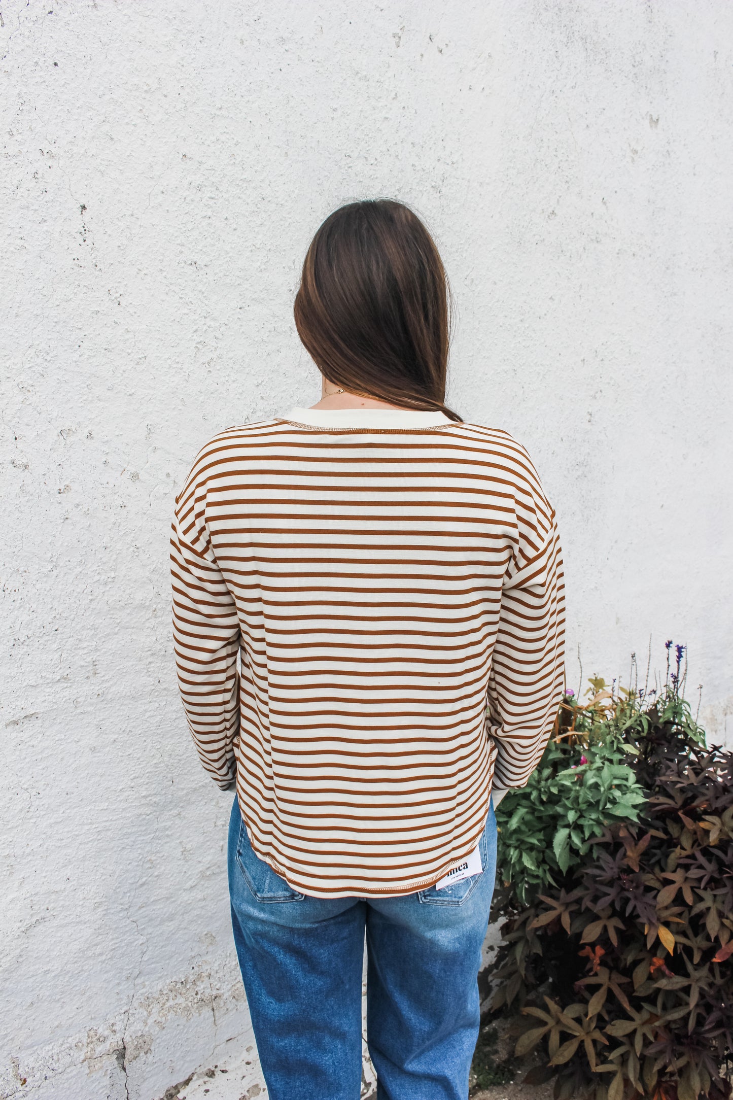 Simply Striped Top (Brown)
