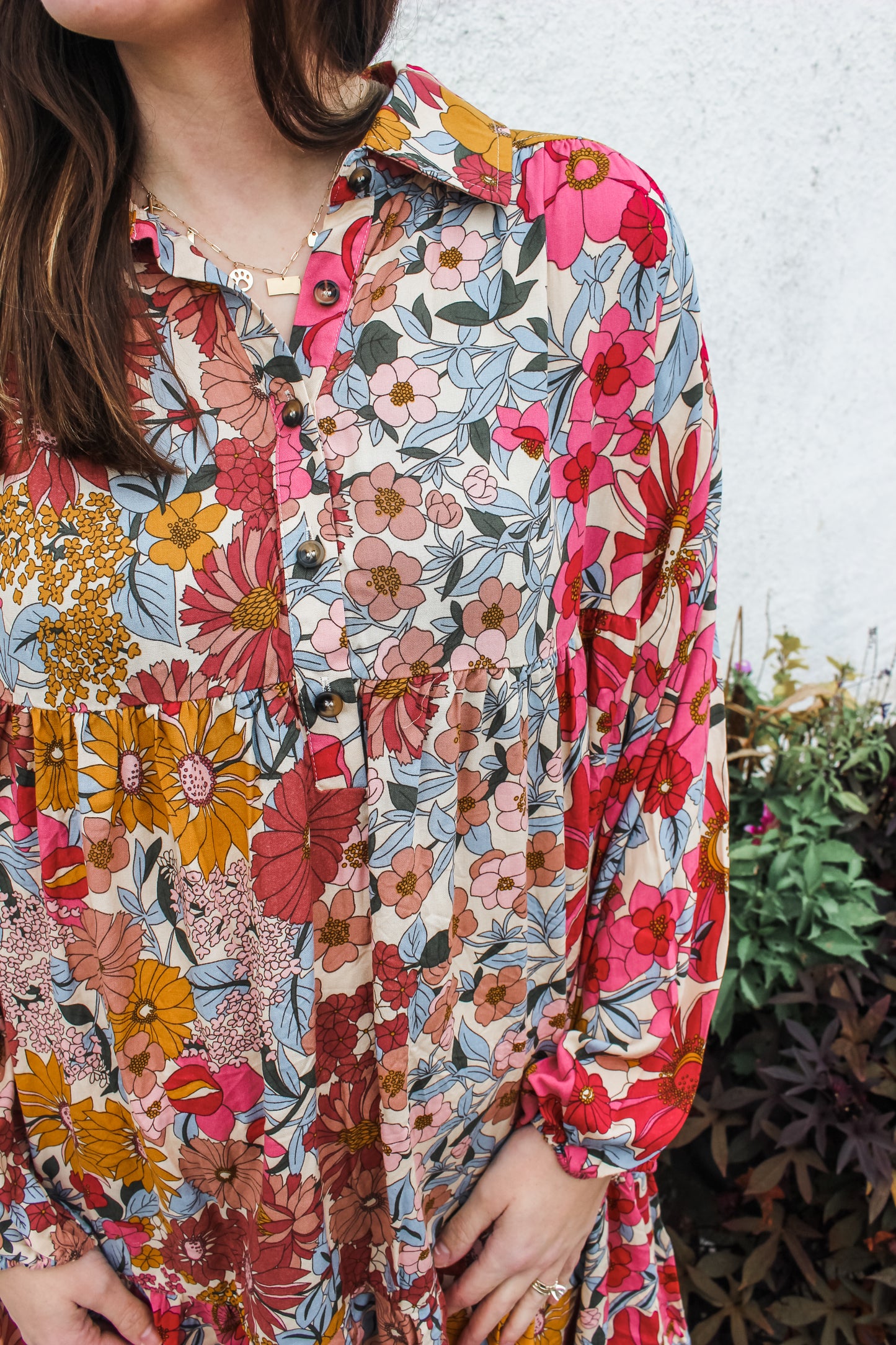 Fall Florals Dress (S-XL)