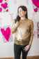 All That Glitters Mesh Top (Gold)