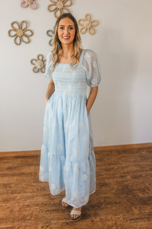 Flower Fields Dress (Blue)