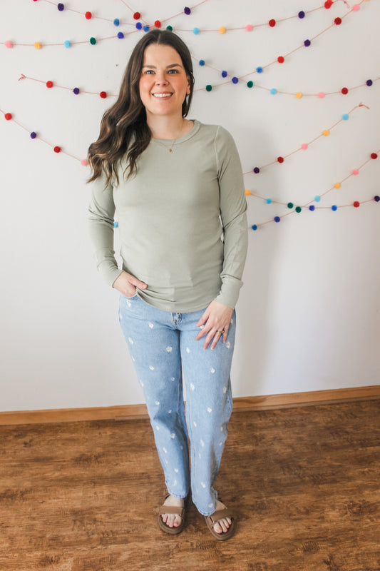 [Thread & Supply] Closet Staple Top (Sage)