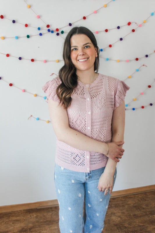 Beautiful in Blush Vest