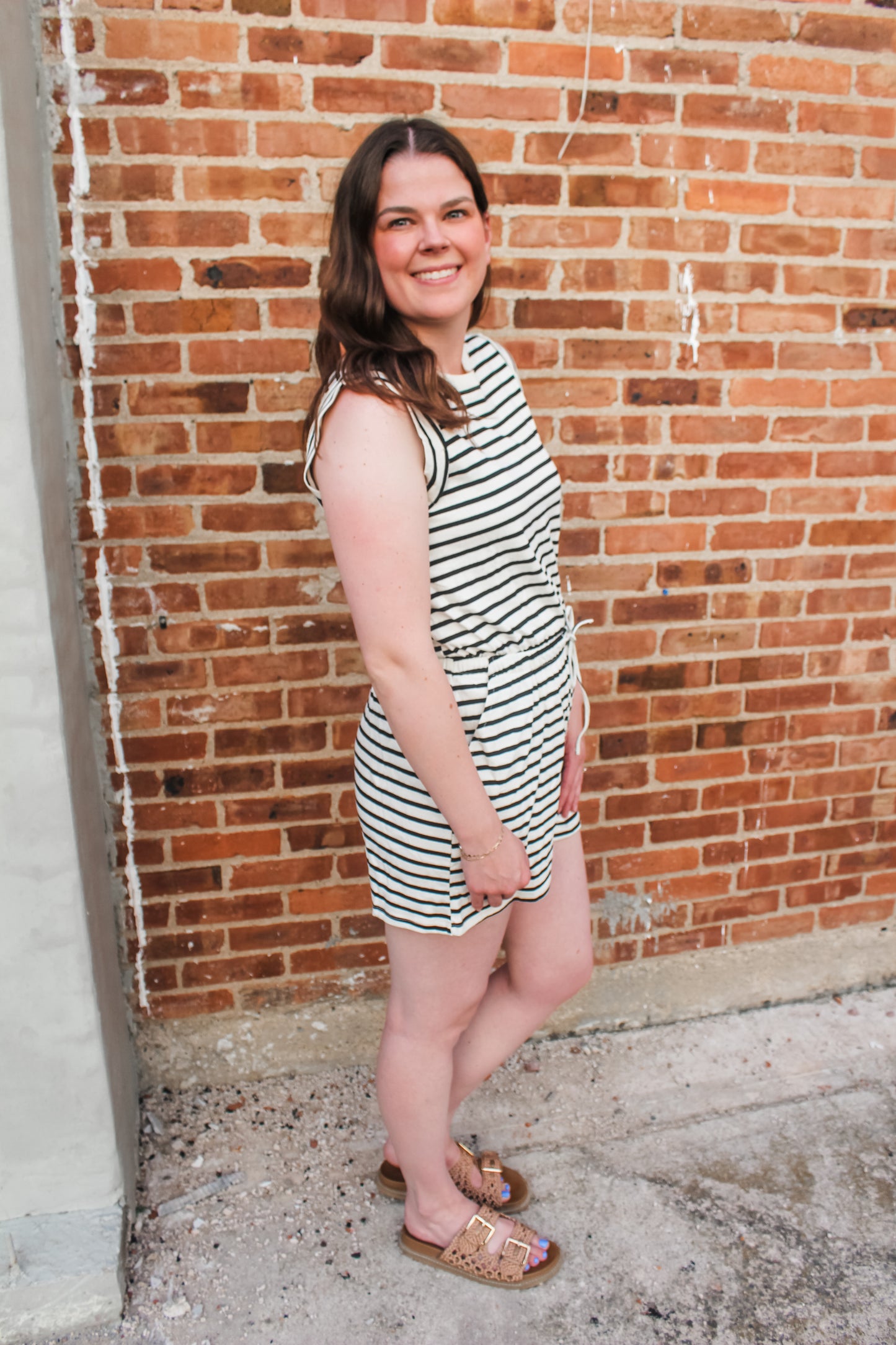 Keep It Casual Romper (Black & White)