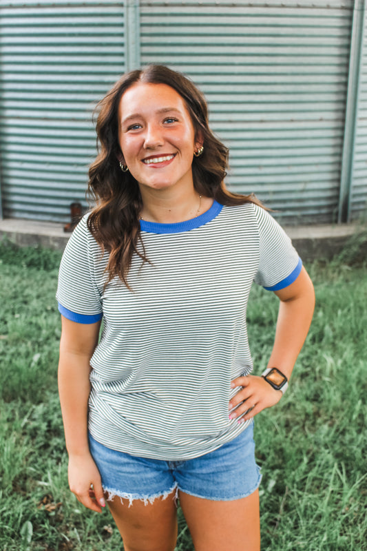 Stars + Stripes Tee (Royal) (S-XL)