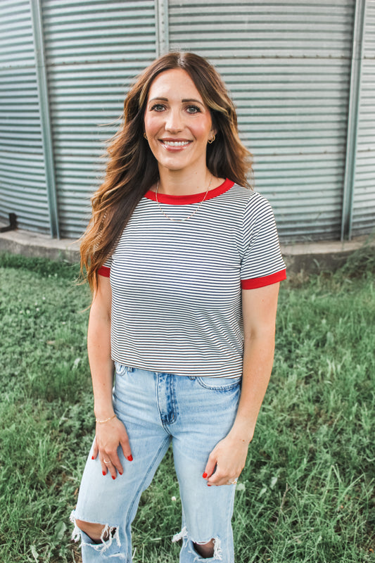 Stars + Stripes Tee (Red) (S-XL)