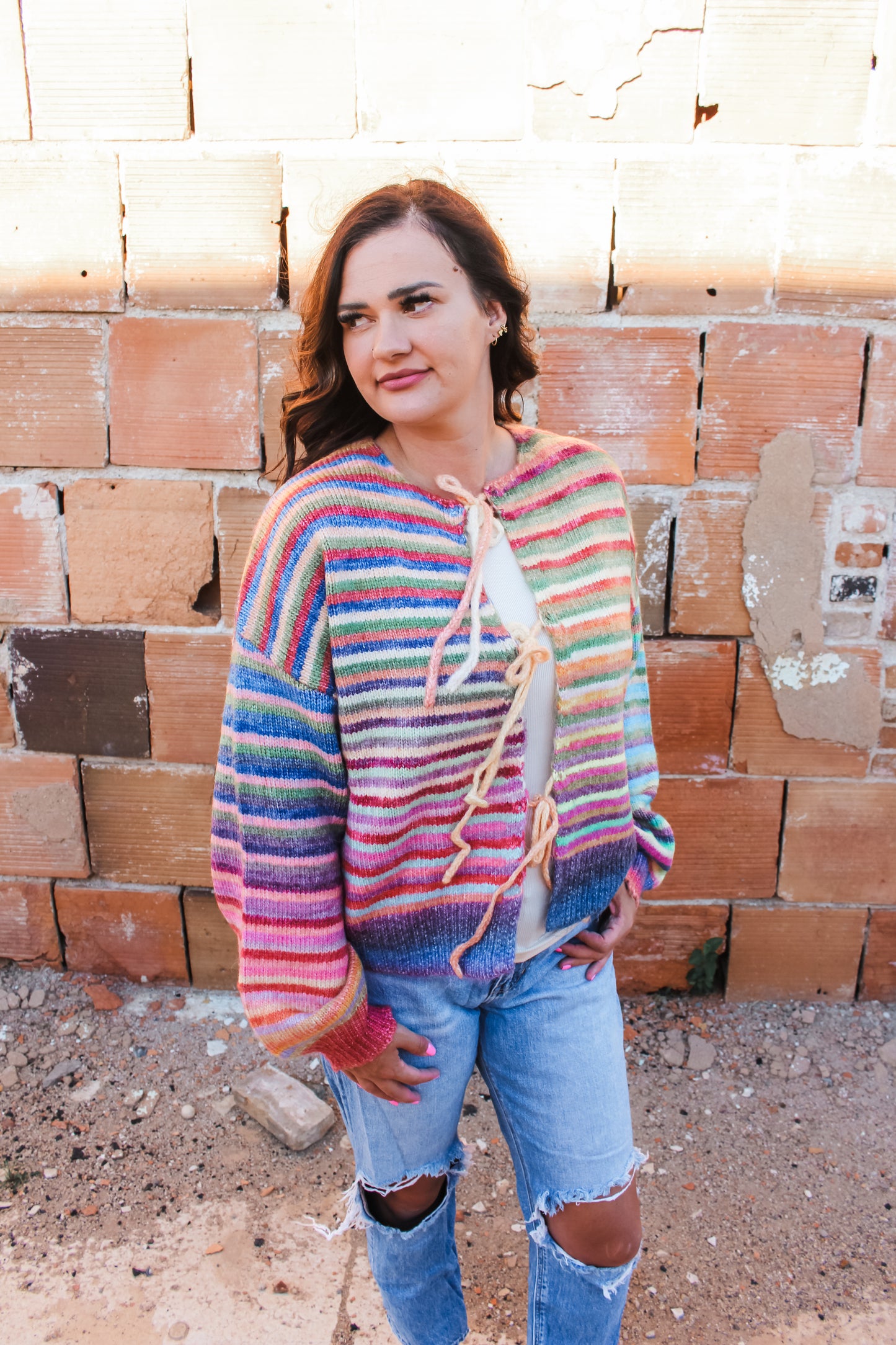 All The Colors Tie Cardigan