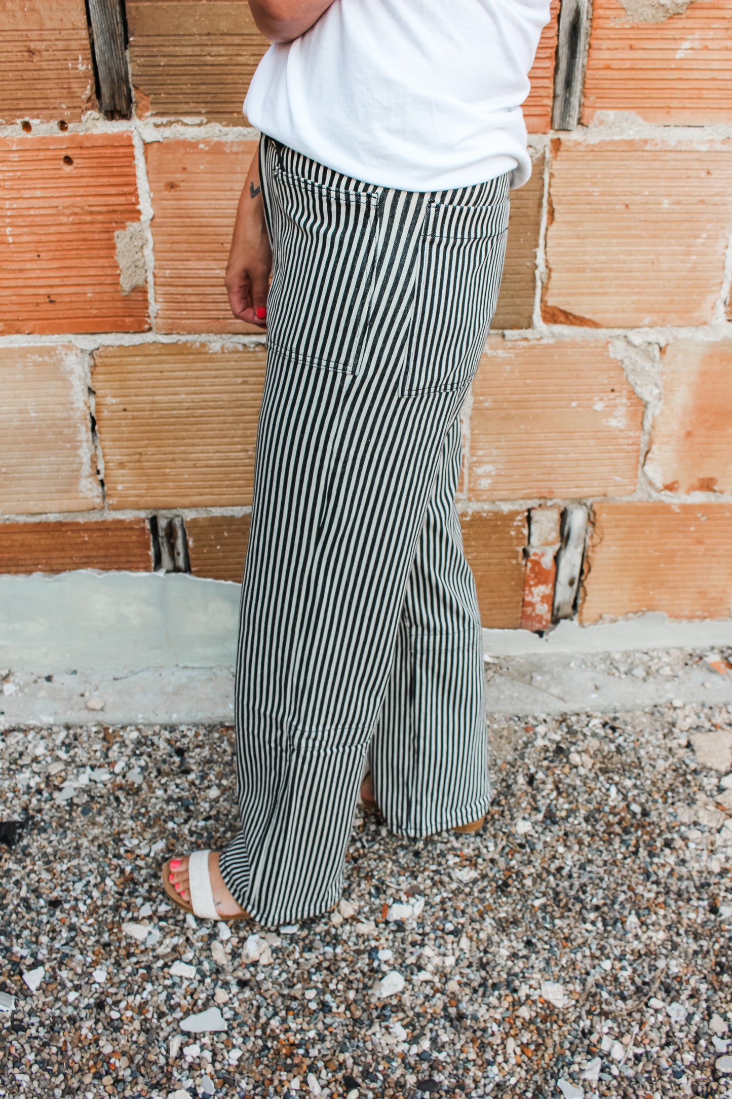 [Mica] Striped Denim