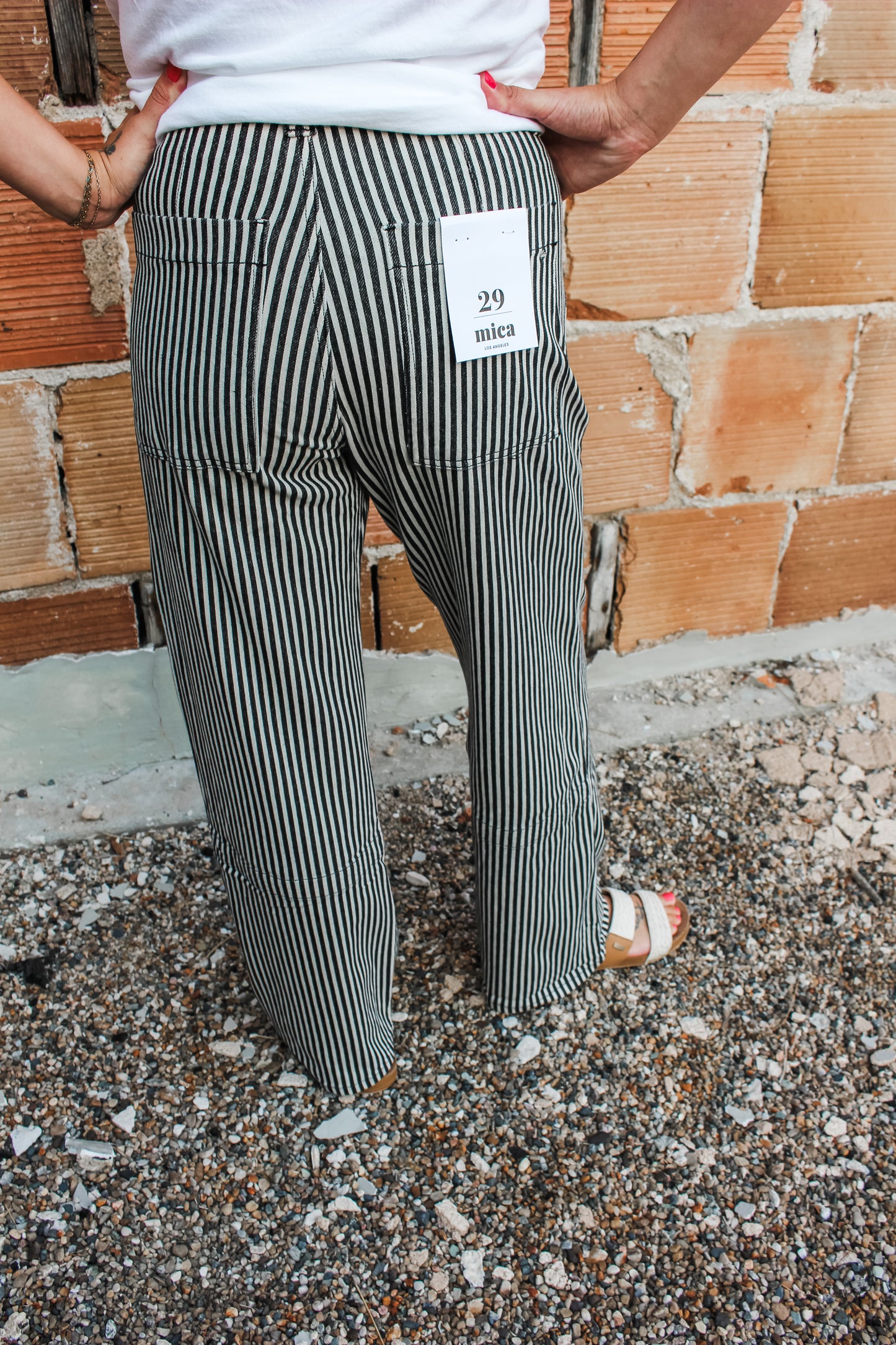 [Mica] Striped Denim