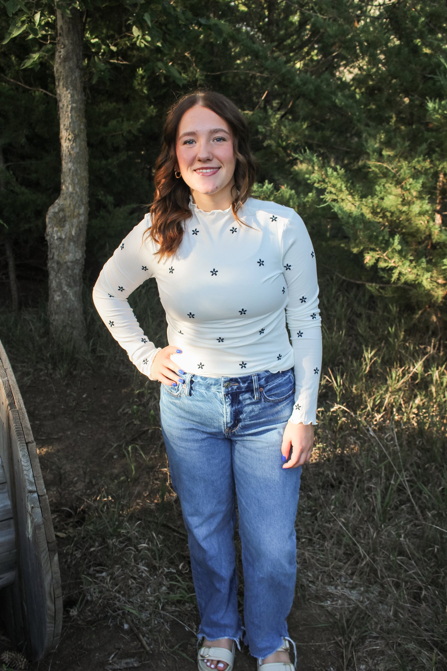 Floral Fields Top (White)