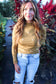 Floral Fields Top (Mustard)