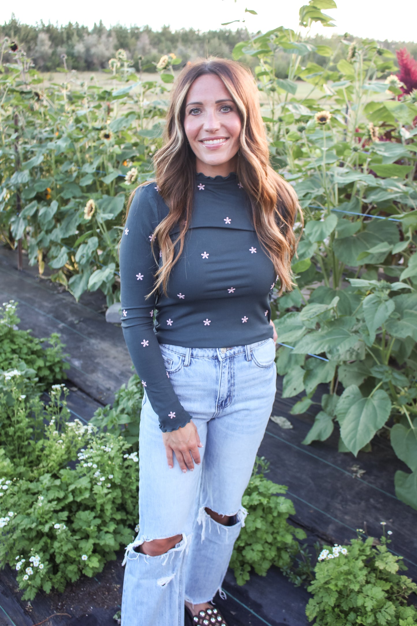 Floral Fields Top (Pine)