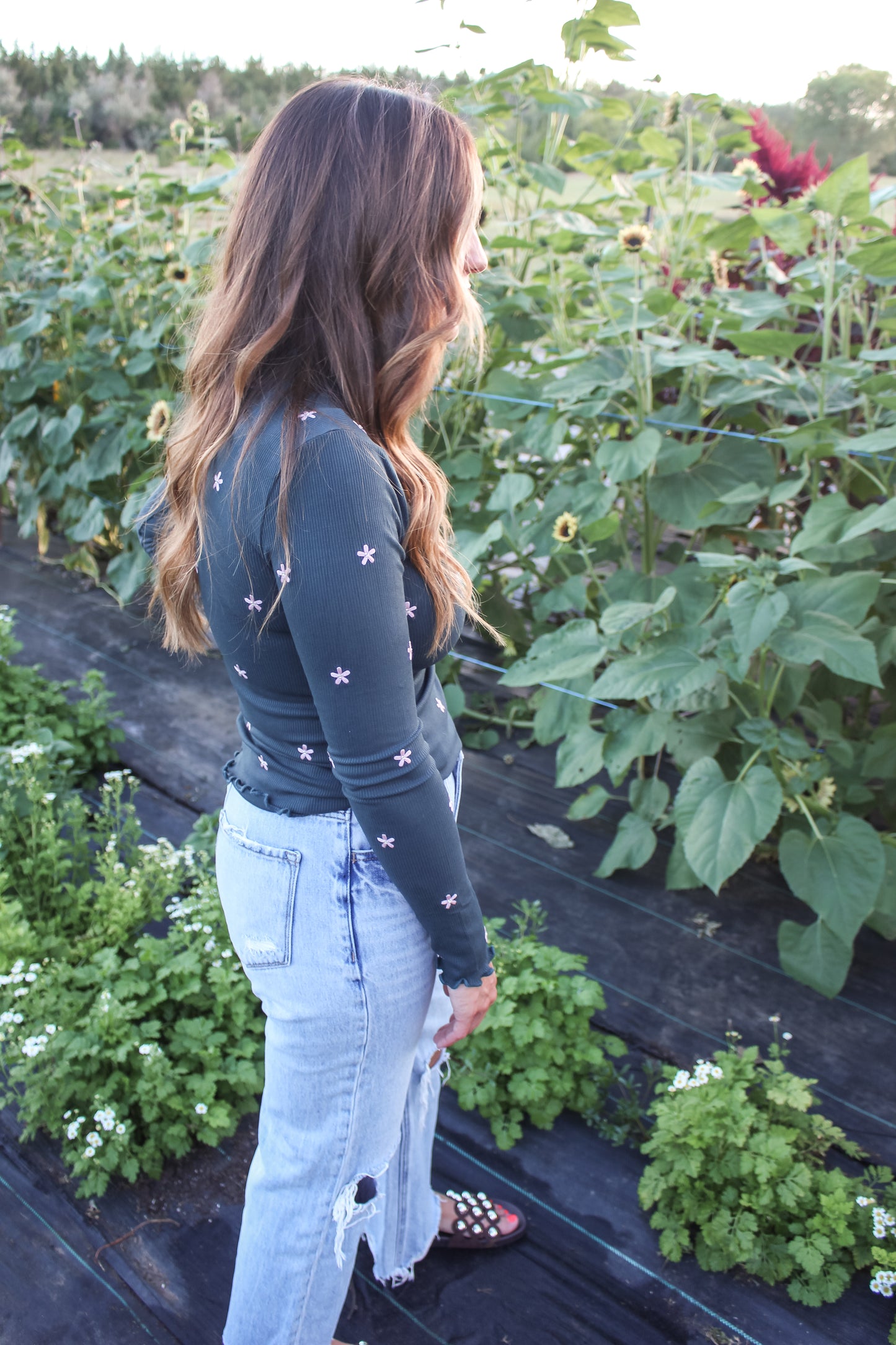 Floral Fields Top (Pine)