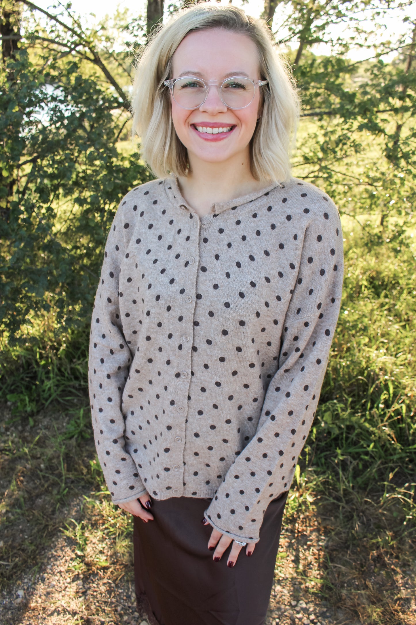 Dot Your Average Cardigan