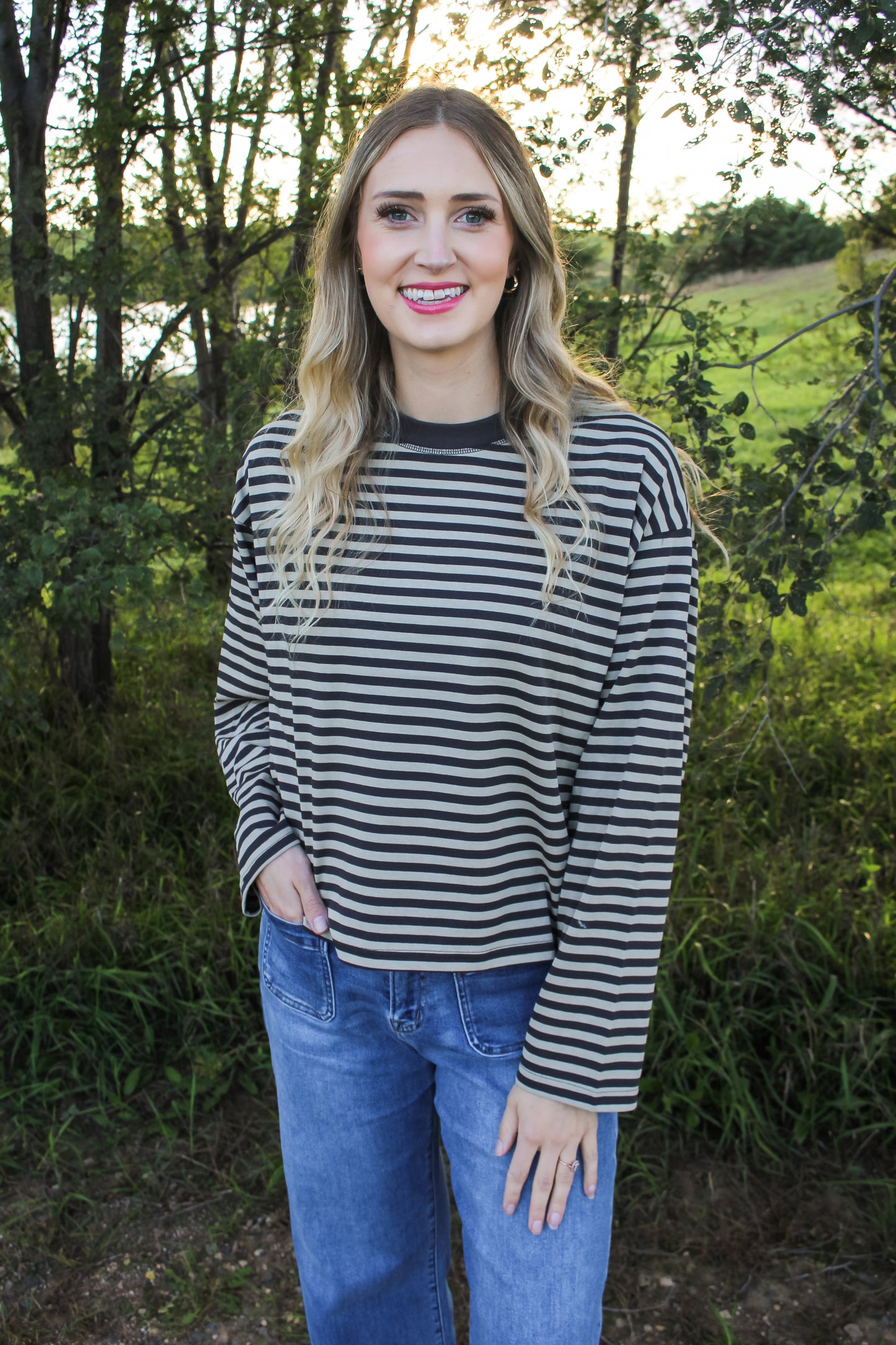 Cozy Days Long Sleeve (Black + Charcoal)