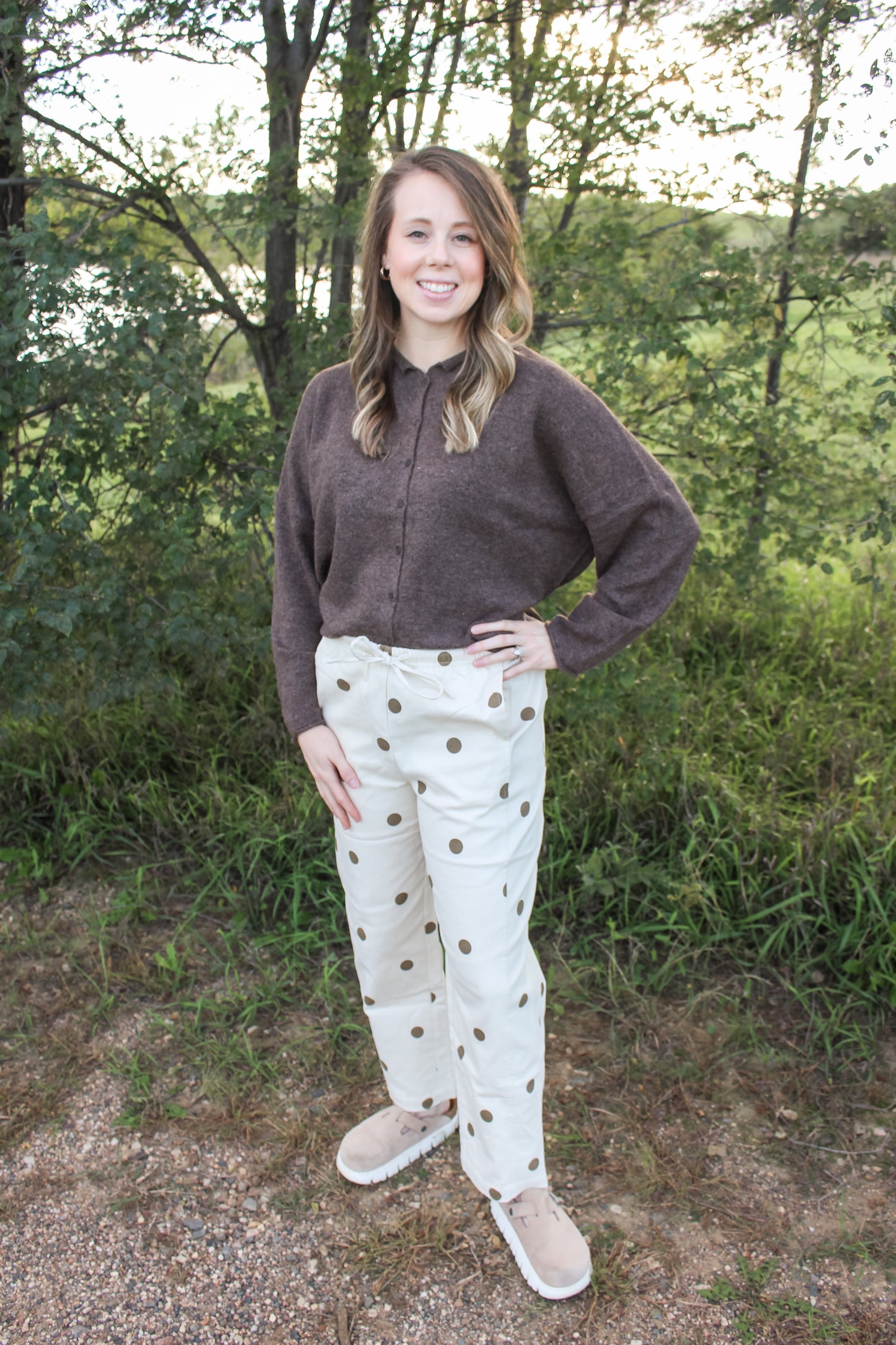 Classic Fall Cardigan (Brown)